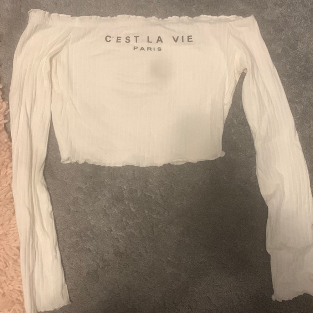 Medium. Off shoulder crop top.